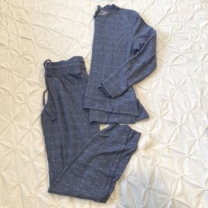 2-piece matching pajama set, blue size M